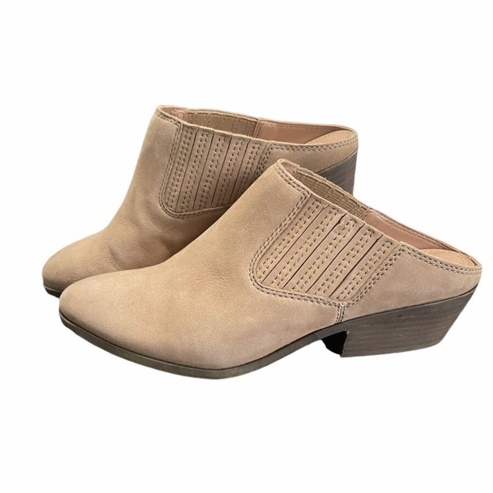 FRYE Rowen Gore Mule Tan - Suede Leather Sz. 8